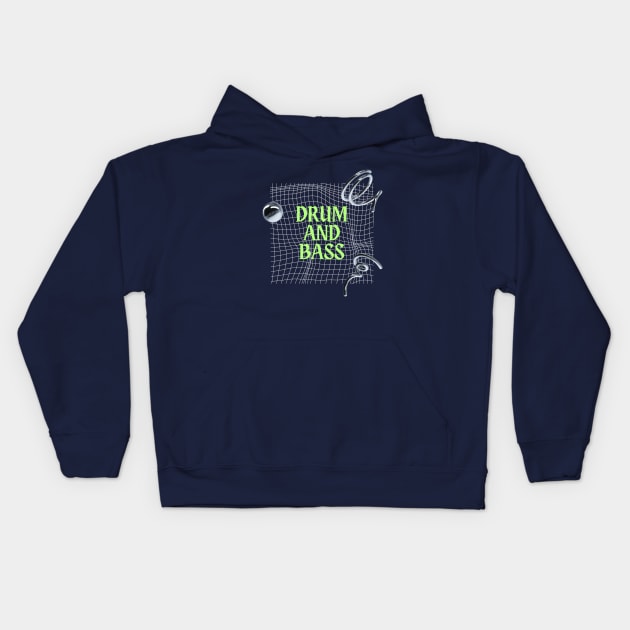 Drum And Bass DNB y2k Kids Hoodie by Drum And Bass Merch